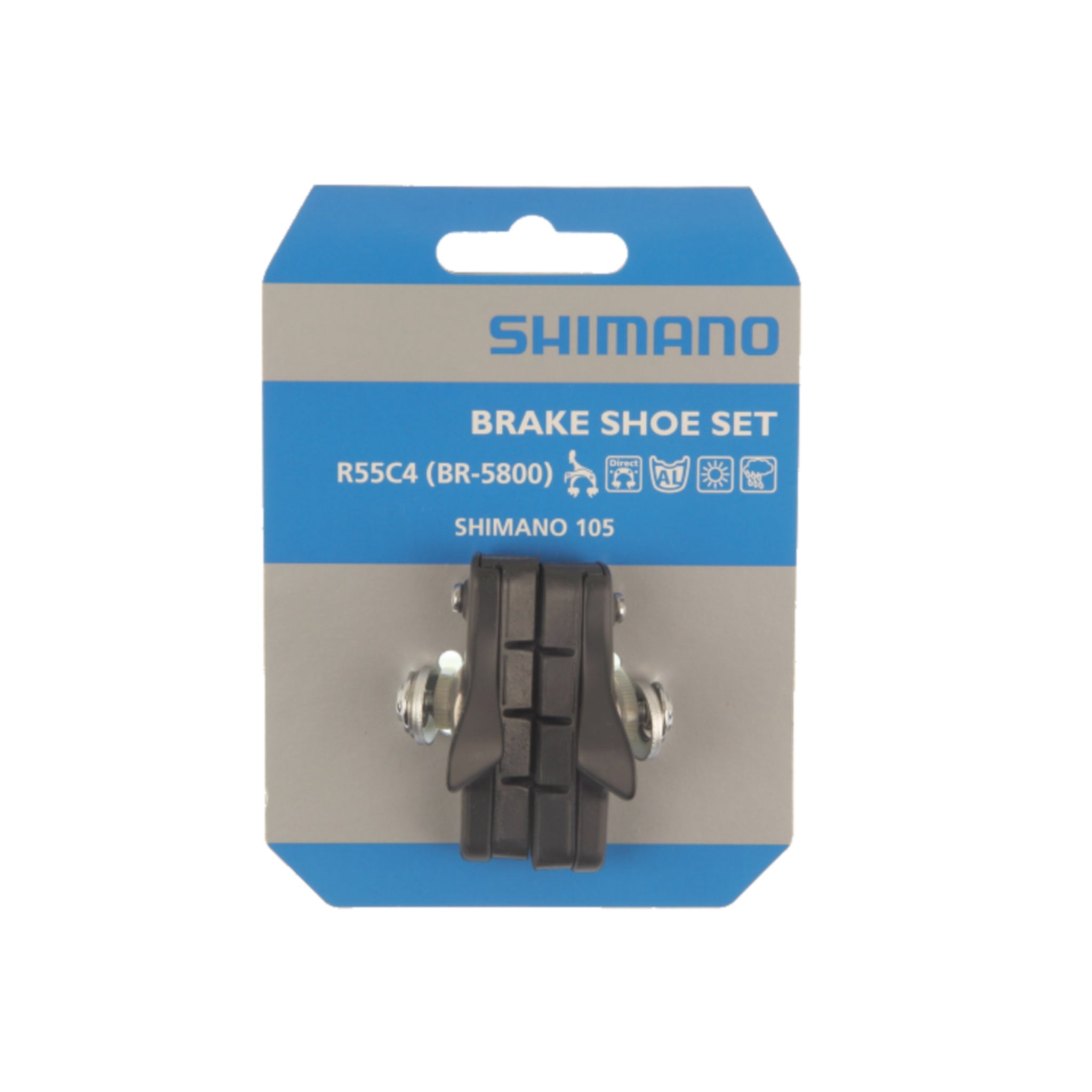 Shimano BR-5800 High-Performance Cartridge Brake Shoe Pair for Road Bikes - 105 Series Compatibility