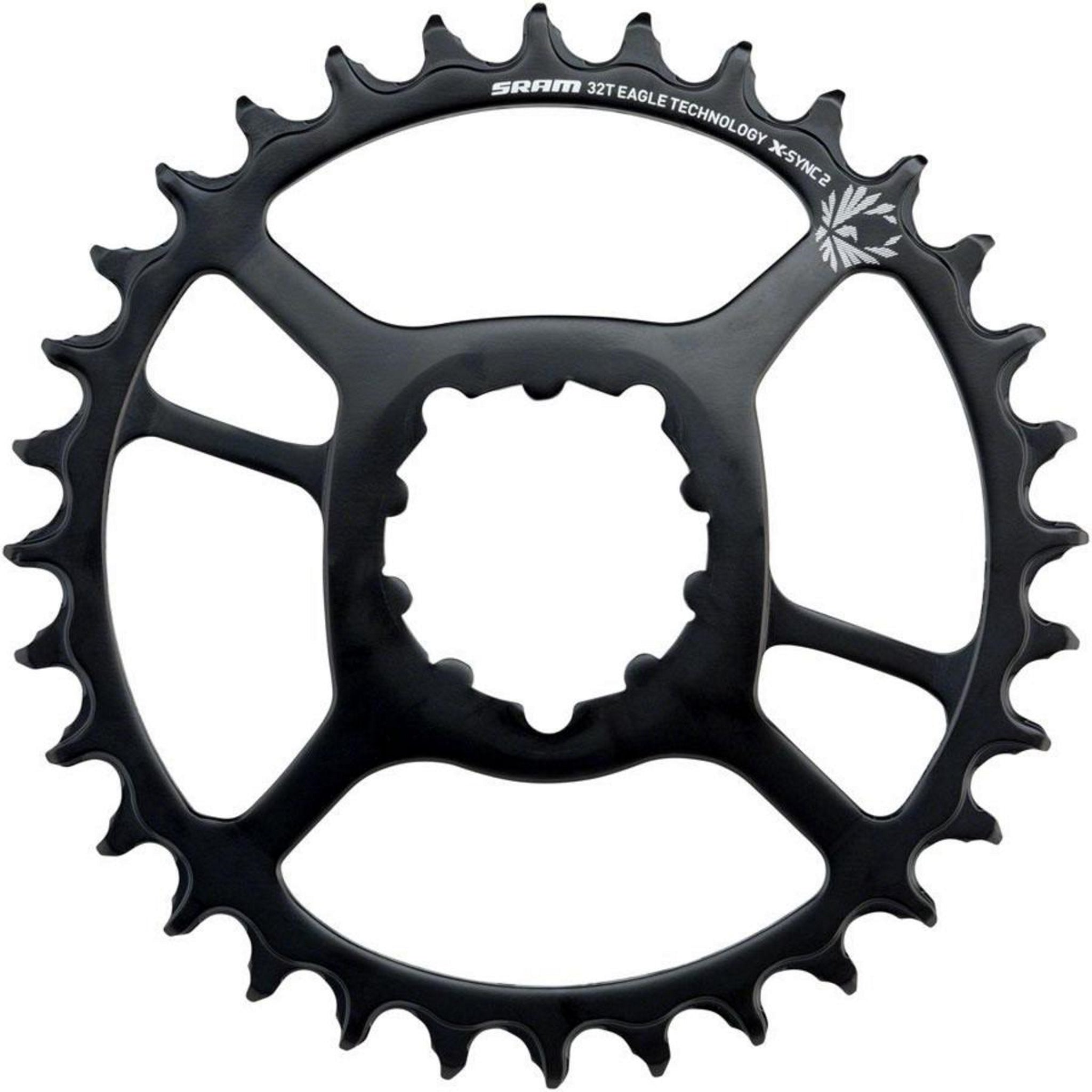 SRAM XSync2 34T Dm 3 Offset Black Chain Ring for Smooth Cycling