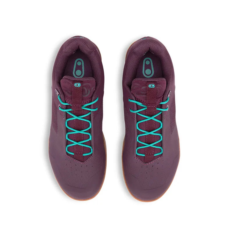 Crankbrothers Mallet Lace Cycling Shoes in Purple/Teal Blue with Gum Outsole