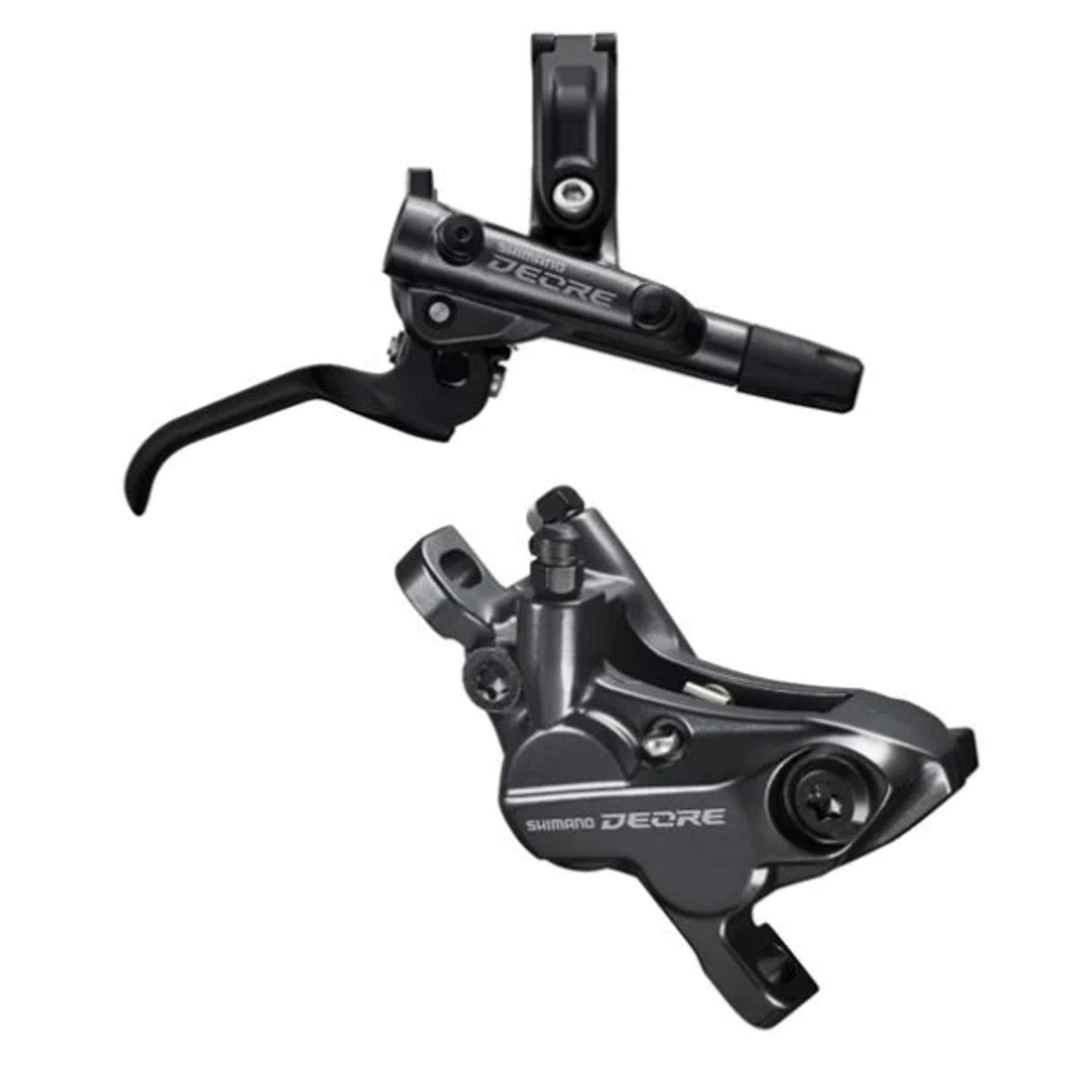 Shimano Deore BR-M6120 Front Disc Brake with BL-M6100 Right Lever and Resin Brake Pads - High - Performance Bicycle Braking System