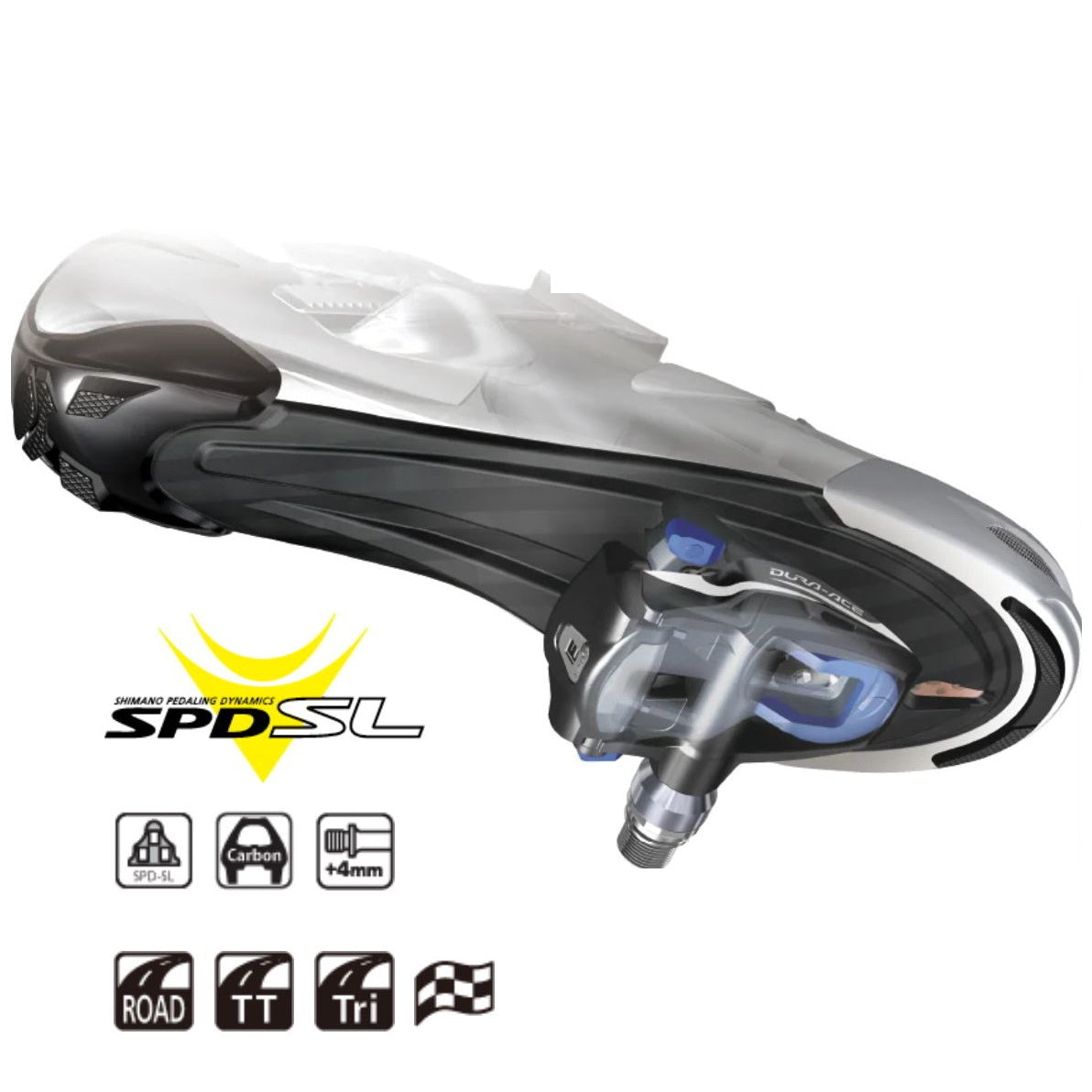 Shimano 105 PD - R7000 SPD - SL Lightweight Carbon Road Pedals