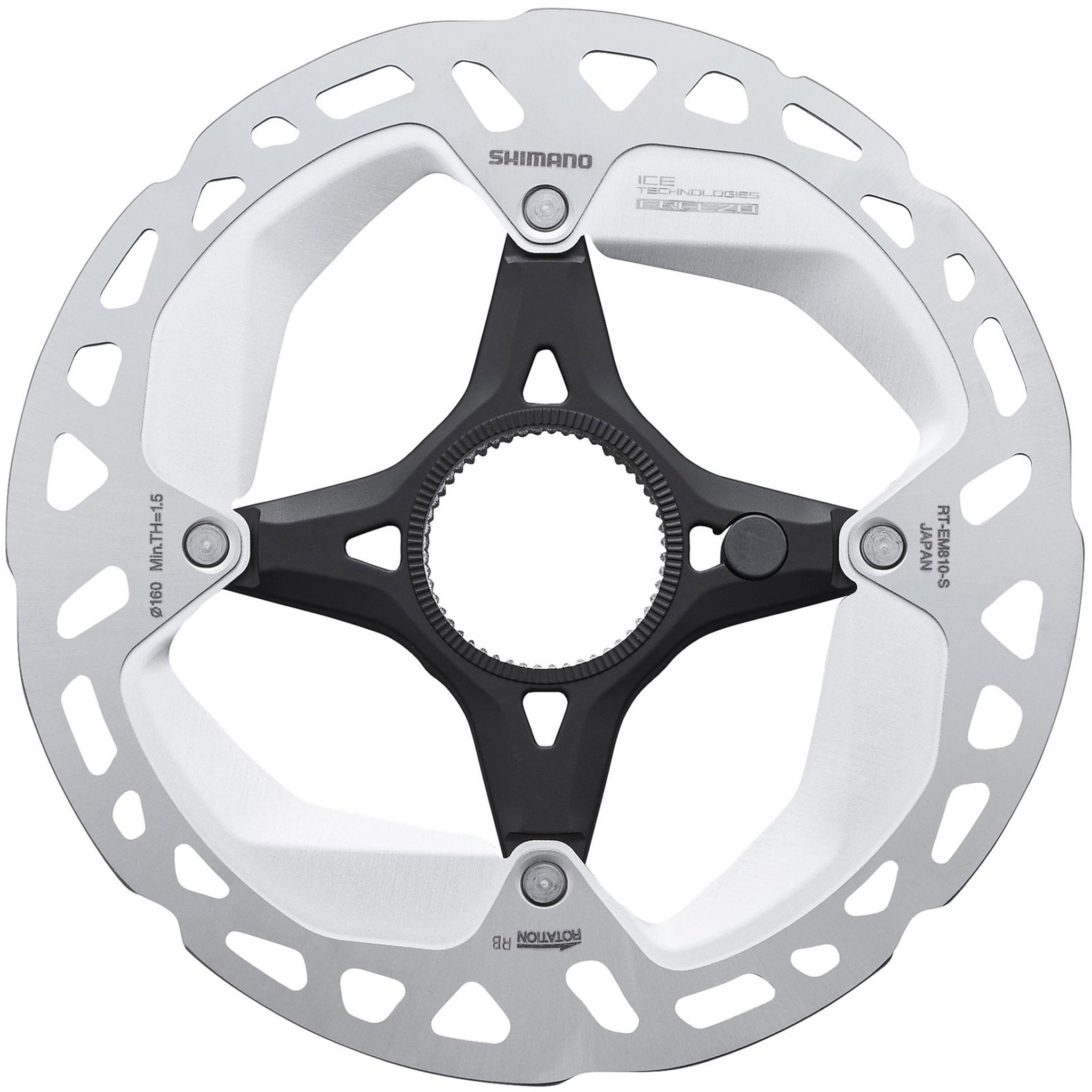 High - Performance Shimano RT - EM910 Ice - Tech Disc Rotor 203mm Centrelock Specially Designed for Steps Electric Bikes