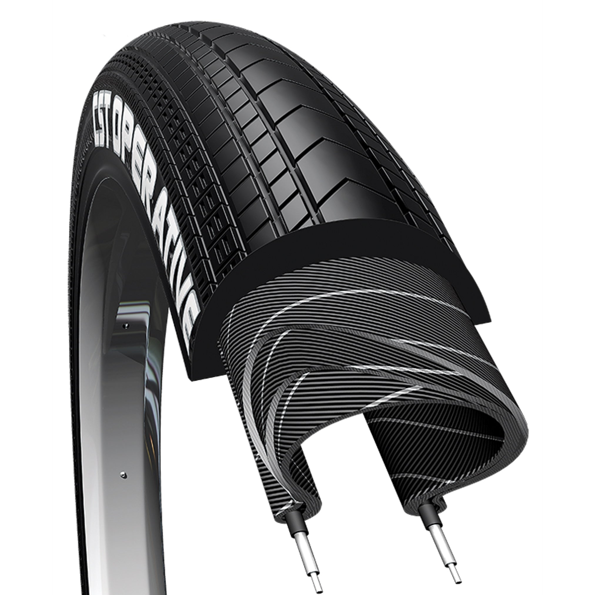 CST 20 x 2.25 Black BMX Operative Slick Tyre C1809