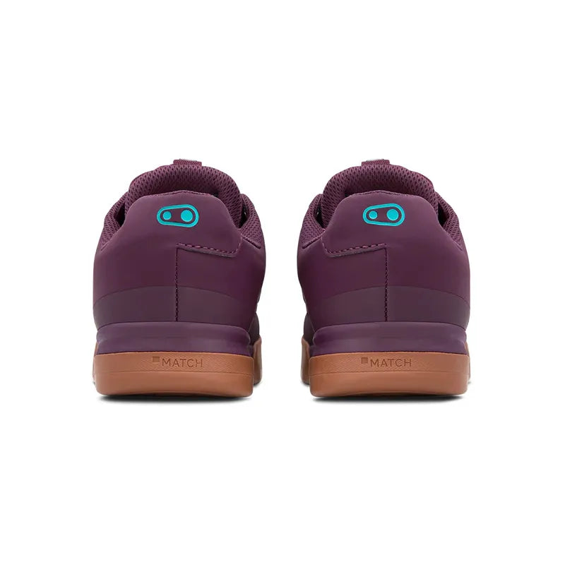 Crankbrothers Mallet Lace Cycling Shoes in Purple/Teal Blue with Gum Outsole