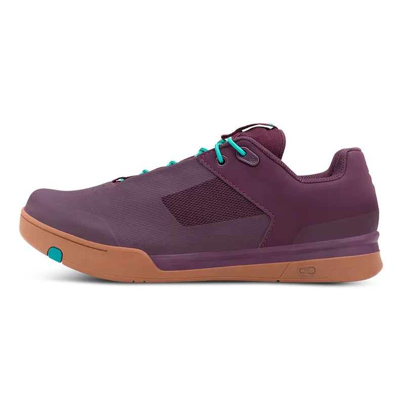 Crankbrothers Mallet Lace Cycling Shoes in Purple/Teal Blue with Gum Outsole