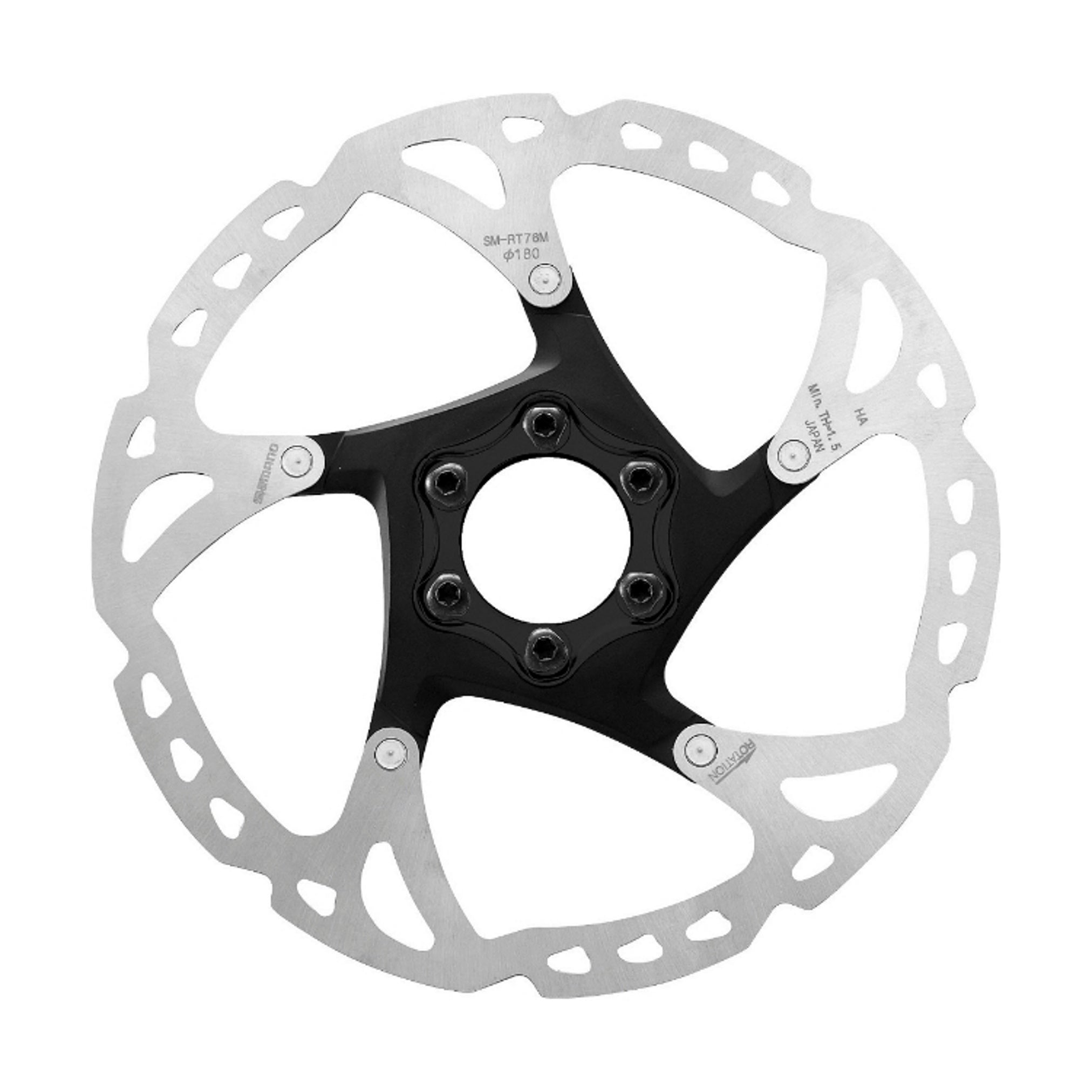 Shimano XT 180mm 6-bolt Disc Brake Rotor for Mountain Bikes (SM-RT76 Model)