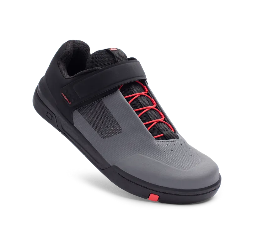 Crankbrothers Stamp Speedlace Shoes in Grey/Red with Black Outsole