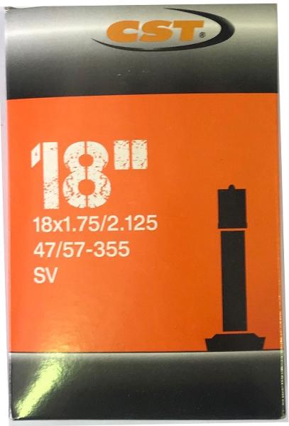 CST Bicycle Tube with Dimensions 18 x 1.50 - 1.75 and SV Valve