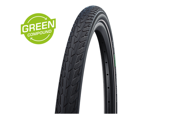 Schwalbe Road Cruiser Plus 29 x 2.0 / 700 x 50 Wire Bead Green Tyre with Puncture Guard HS484